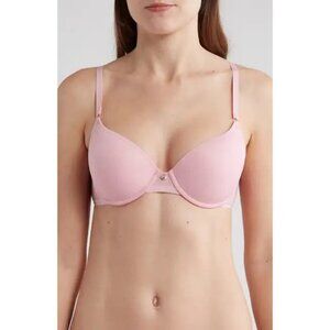 💕NATORI💕 Sheer Jacquard Full Fit Contour Underwire Bra ~ Blossom Pink 36DD NWT
